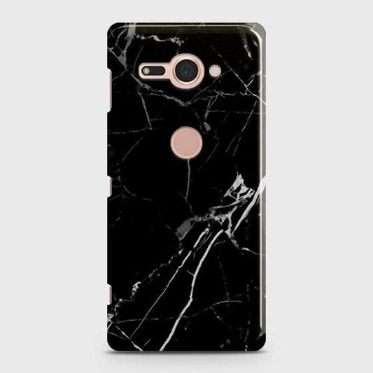 Sony Xperia XZ2 Compact - Black Modern Classic Marble Printed Hard Case