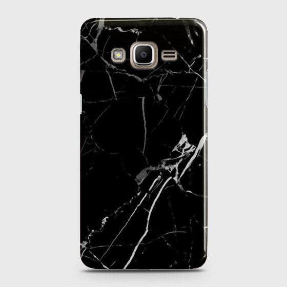 Samsung Galaxy Grand Prime / Grand Prime Plus / J2 Prime - Black Modern Classic Marble Printed Hard Case