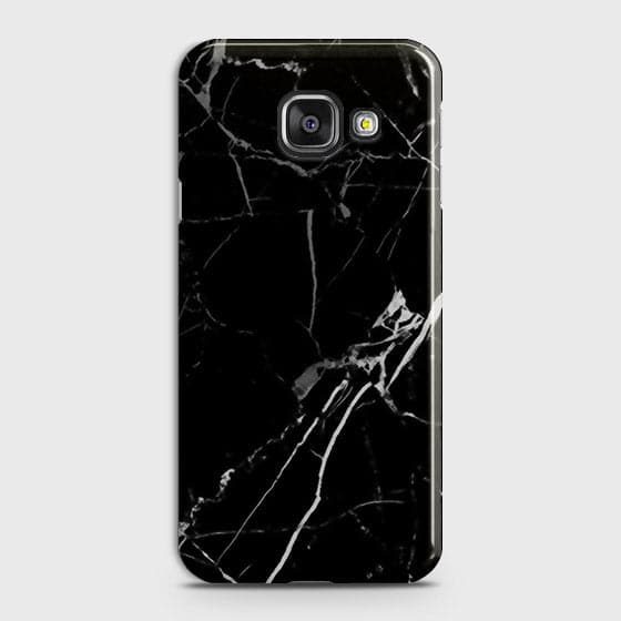 Samsung Galaxy A710 (A7 2016) - Black Modern Classic Marble Printed Hard Case