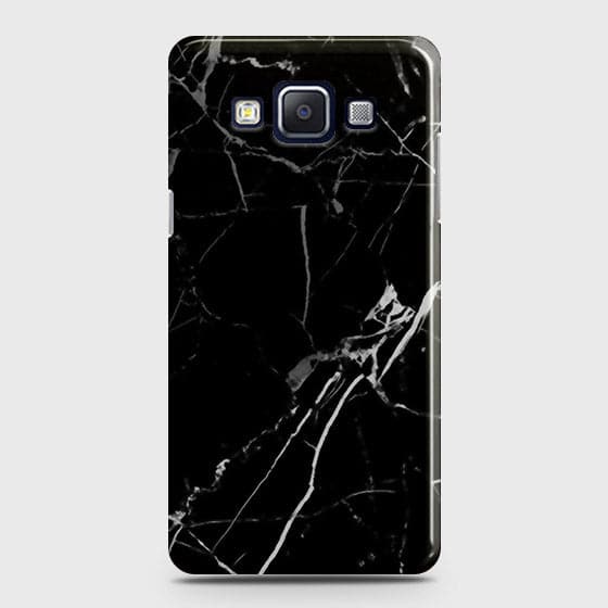 Samsung A7 - Black Modern Classic Marble Printed Hard Case