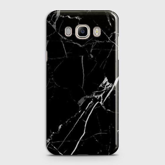 Samsung Galaxy J710 - Black Modern Classic Marble Printed Hard Case