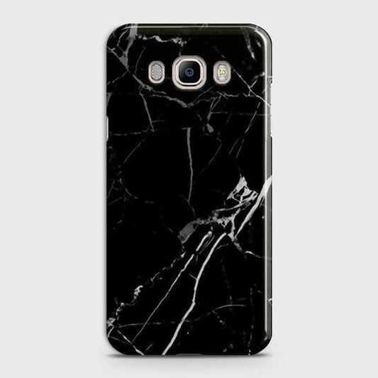 Samsung Galaxy J710 - Black Modern Classic Marble Printed Hard Case