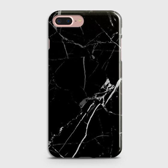 iPhone 7 Plus & iPhone 8 Plus - Black Modern Classic Marble Printed Hard Case