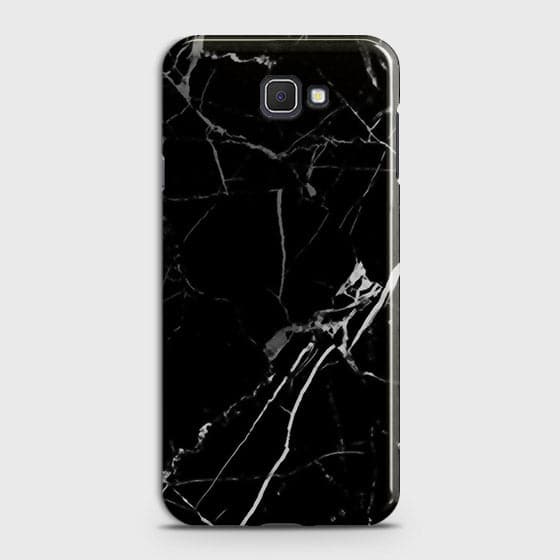 Samsung Galaxy J7 Prime - Black Modern Classic Marble Printed Hard Case