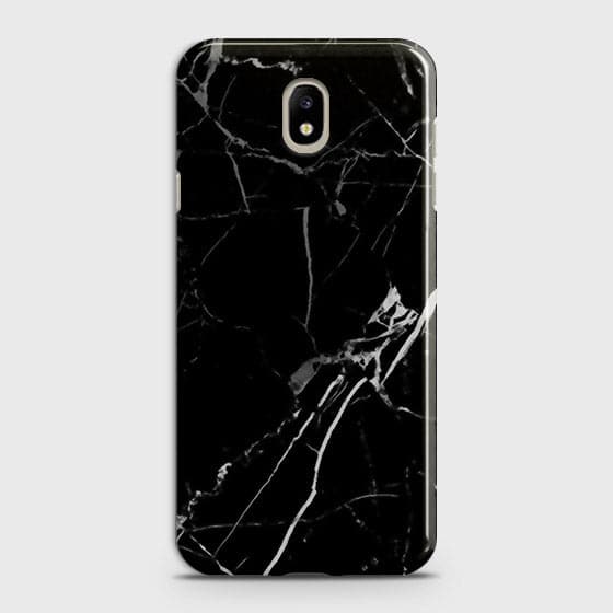 Samsung Galaxy J7 2017 - Black Modern Classic Marble Printed Hard Case