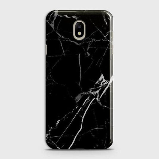 Samsung Galaxy J3 Pro - Black Modern Classic Marble Printed Hard Case