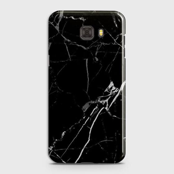 Samsung C7 - Black Modern Classic Marble Printed Hard Case