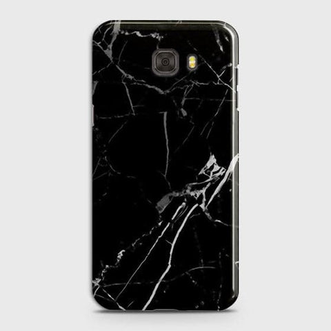 Samsung C9 Pro - Black Modern Classic Marble Printed Hard Case