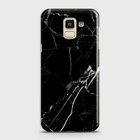 Samsung J6 2018 - Black Modern Classic Marble Printed Hard Case