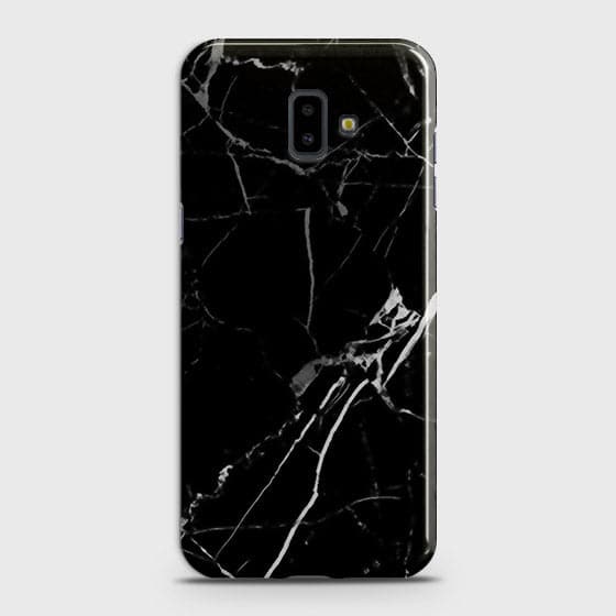 Samsung J6 Plus 2018 - Black Modern Classic Marble Printed Hard Case