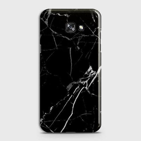 Samsung Galaxy J4 Plus - Black Modern Classic Marble Printed Hard Case
