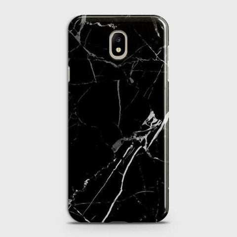 Samsung Galaxy J7 2018 - Black Modern Classic Marble Printed Hard Case