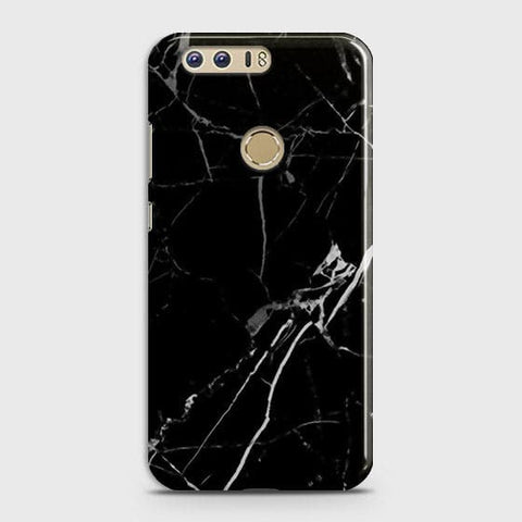 Huawei Honor 8 - Black Modern Classic Marble Printed Hard Case