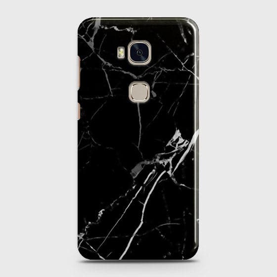 Huawei Honor 5X - Black Modern Classic Marble Printed Hard Case