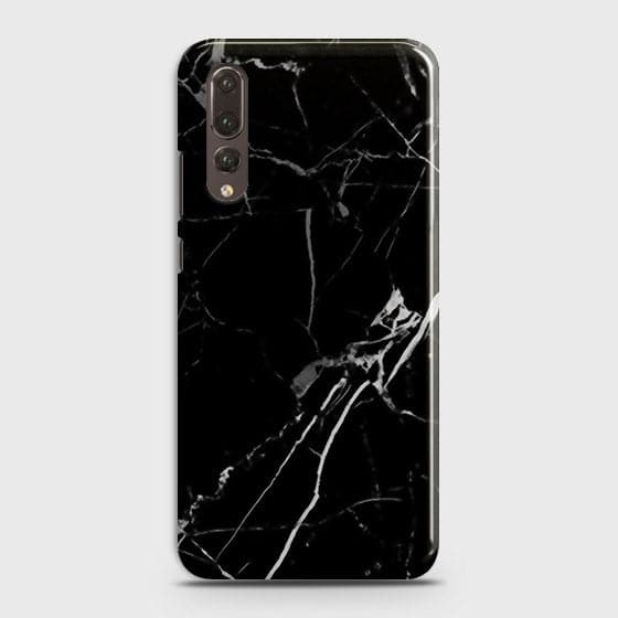 Huawei P20 Pro Cover - Black Modern Classic Marble Printed Hard Case