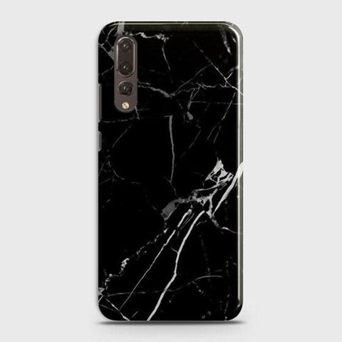 Huawei P20 Pro Cover - Black Modern Classic Marble Printed Hard Case