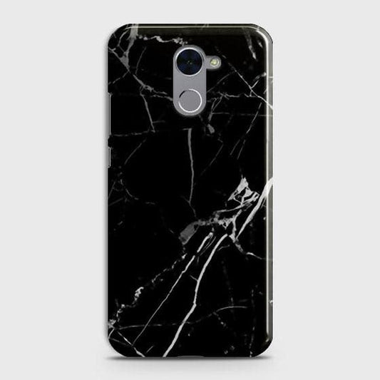 Huawei Y7 Prime 2017 Cover - Black Modern Classic Marble Printed Hard Case