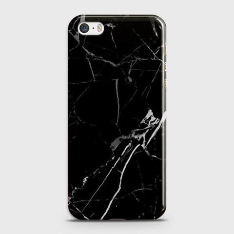 iPhone 5C - Black Modern Classic Marble Printed Hard Case