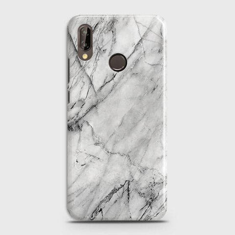 Huawei Nova 3 Cover - Matte Finish - Trendy White Floor Marble Printed Hard Case with Life Time Colors Guarantee - D2