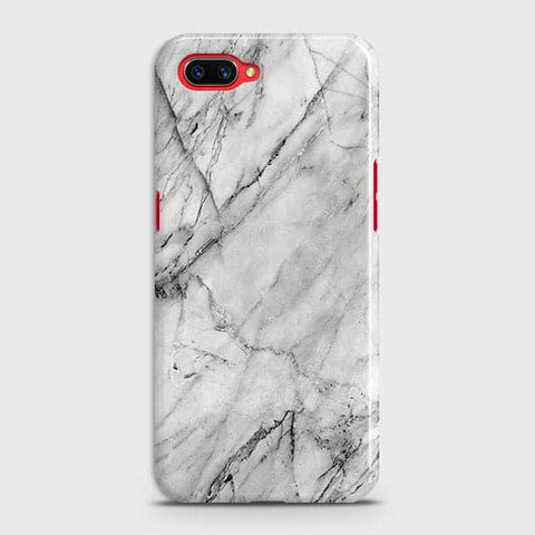 Oppo A5 Cover - Matte Finish - Trendy White Floor Marble Printed Hard Case with Life Time Colors Guarantee - D2