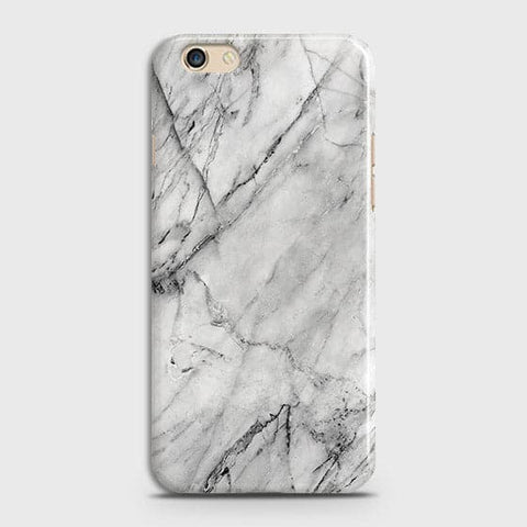 Oppo F1S Cover - Matte Finish - Trendy White Floor Marble Printed Hard Case with Life Time Colors Guarantee - D2