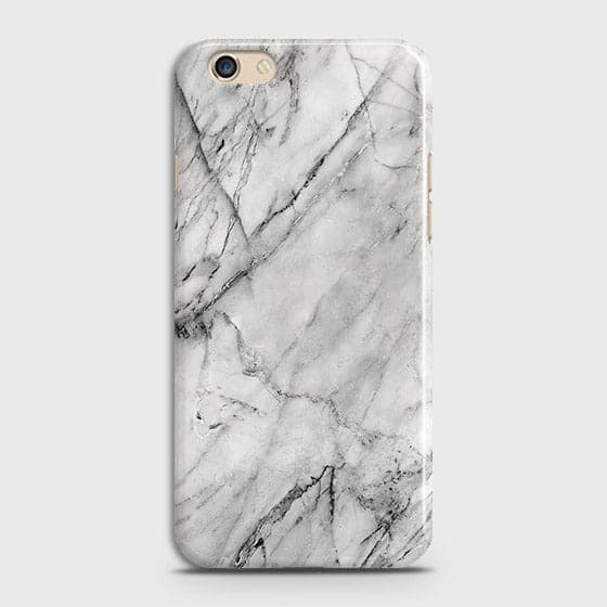 Oppo F3 Plus Cover - Matte Finish - Trendy White Floor Marble Printed Hard Case with Life Time Colors Guarantee - D2