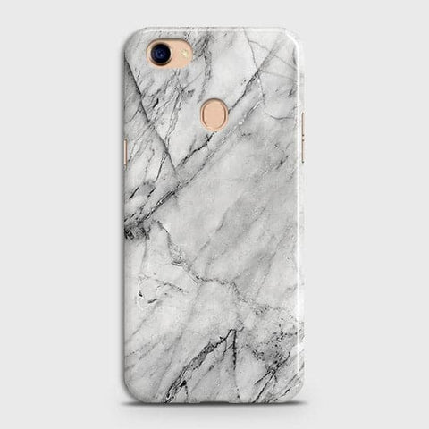 Oppo F7 Cover - Matte Finish - Trendy White Floor Marble Printed Hard Case with Life Time Colors Guarantee - D2