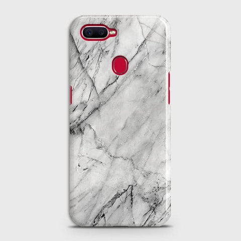 Oppo F9 Pro Cover - Matte Finish - Trendy White Floor Marble Printed Hard Case with Life Time Colors Guarantee - D2