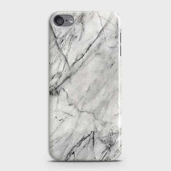 iPod Touch 6 Cover - Matte Finish - Trendy White Floor Marble Printed Hard Case with Life Time Colors Guarantee - b45