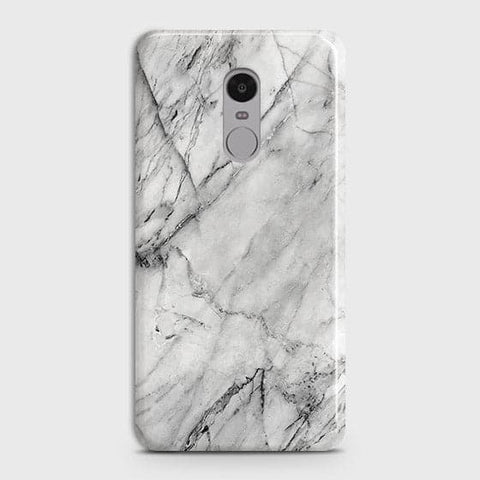 Xiaomi Redmi 4X Cover - Matte Finish - Trendy White Floor Marble Printed Hard Case with Life Time Colors Guarantee - D2