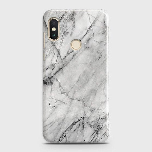 Xiaomi Redmi Y2 Cover - Matte Finish - Trendy White Floor Marble Printed Hard Case with Life Time Colors Guarantee - D2