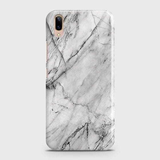 Vivo V11 Pro Cover - Matte Finish - Trendy White Floor Marble Printed Hard Case with Life Time Colors Guarantee - D2