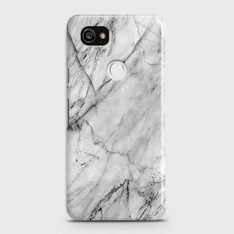 Google Pixel 2 XL Cover - Matte Finish - Trendy White Floor Marble Printed Hard Case with Life Time Colors Guarantee - D2