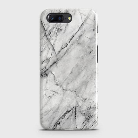 OnePlus 5 Cover - Matte Finish - Trendy White Floor Marble Printed Hard Case with Life Time Colors Guarantee - D2 B75