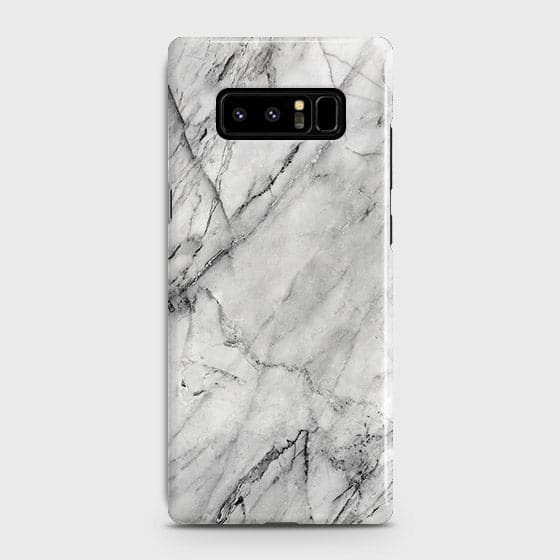 Samsung Galaxy Note 8 Cover - Matte Finish - Trendy White Floor Marble Printed Hard Case with Life Time Colors Guarantee  ( Fast Delivery )