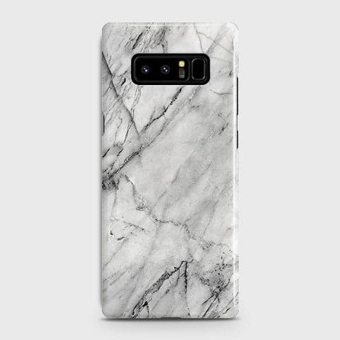Samsung Galaxy Note 8 Cover - Matte Finish - Trendy White Floor Marble Printed Hard Case with Life Time Colors Guarantee  ( Fast Delivery )