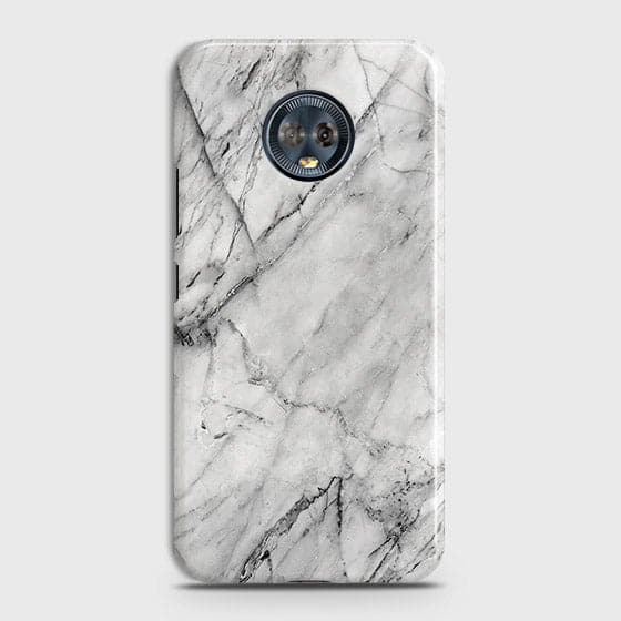 Motorola Moto G6 Plus Cover - Matte Finish - Trendy White Floor Marble Printed Hard Case with Life Time Colors Guarantee - D2(1)