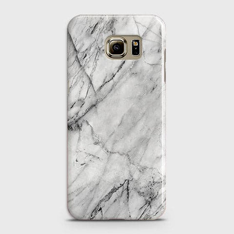 Samsung Galaxy S6 Cover - Matte Finish - Trendy White Floor Marble Printed Hard Case with Life Time Colors Guarantee - D2