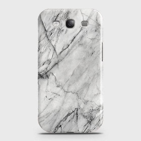 Samsung Galaxy S3 Cover - Matte Finish - Trendy White Floor Marble Printed Hard Case with Life Time Colors Guarantee - D2