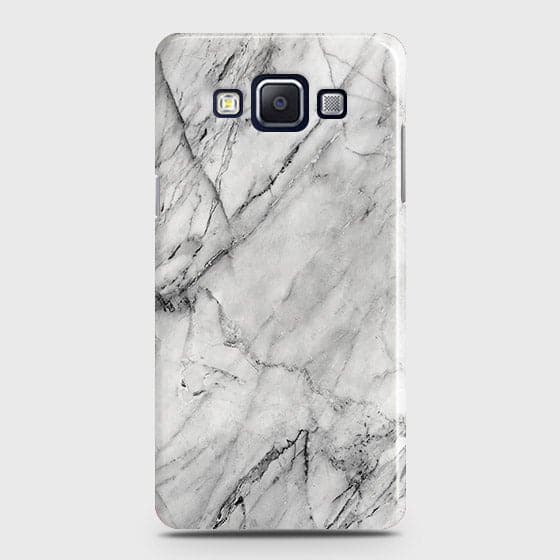 Samsung A7 Cover - Matte Finish - Trendy White Floor Marble Printed Hard Case with Life Time Colors Guarantee - D2