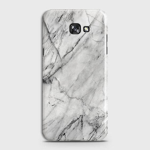 Samsung A7 2017 Cover - Matte Finish - Trendy White Floor Marble Printed Hard Case with Life Time Colors Guarantee - D2