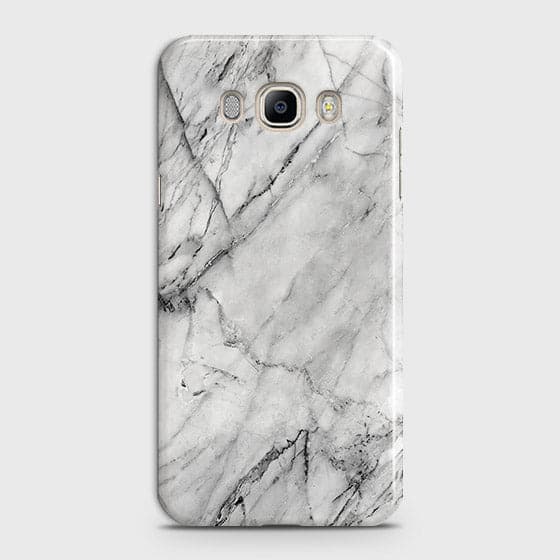 Samsung Galaxy J710 Cover - Matte Finish - Trendy White Floor Marble Printed Hard Case with Life Time Colors Guarantee - D2
