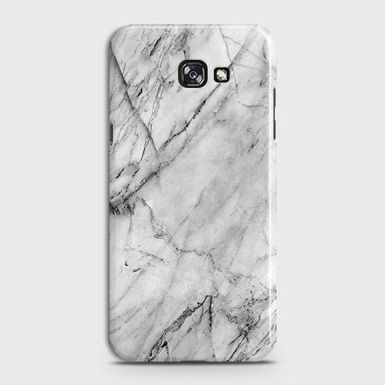 Samsung Galaxy J4 Plus Cover - Matte Finish - Trendy White Floor Marble Printed Hard Case with Life Time Colors Guarantee - D2