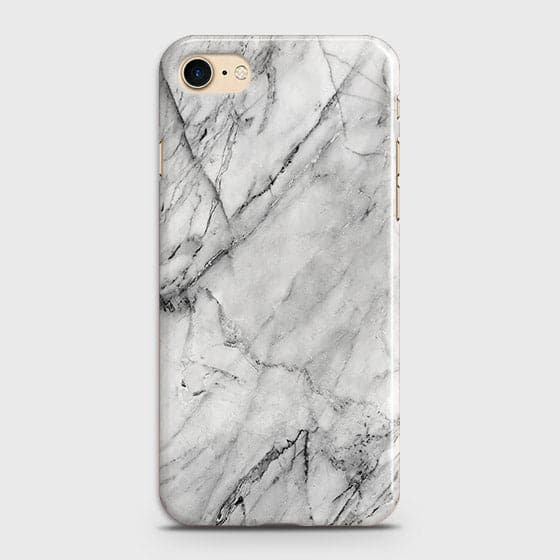 iPhone 7 & iPhone 8 Cover - Matte Finish - Trendy White Floor Marble Printed Hard Case with Life Time Colors Guarantee b45
