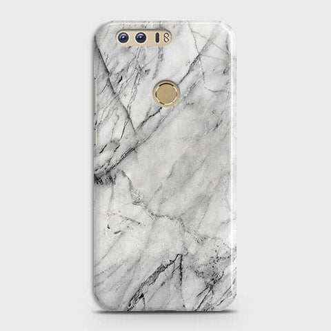 Huawei Honor 8 Cover - Matte Finish - Trendy White Floor Marble Printed Hard Case with Life Time Colors Guarantee - D2