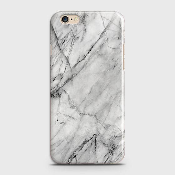 iPhone 6 Plus & iPhone 6S Plus Cover - Matte Finish - Trendy White Floor Marble Printed Hard Case with Life Time Colors Guarantee - D2