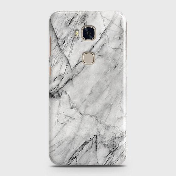 Huawei Honor 5X Cover - Matte Finish - Trendy White Floor Marble Printed Hard Case with Life Time Colors Guarantee - D2