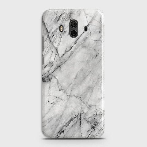 Huawei Mate 10 Cover - Matte Finish - Trendy White Floor Marble Printed Hard Case with Life Time Colors Guarantee - D2