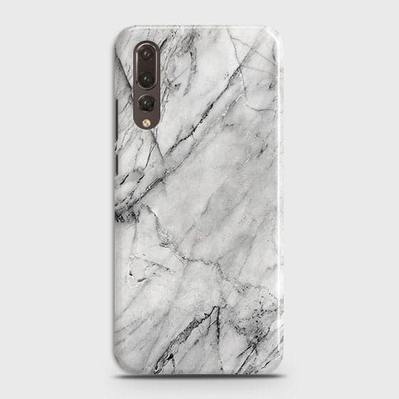 Huawei P20 Pro Cover - Matte Finish - Trendy White Floor Marble Printed Hard Case with Life Time Colors Guarantee - D2