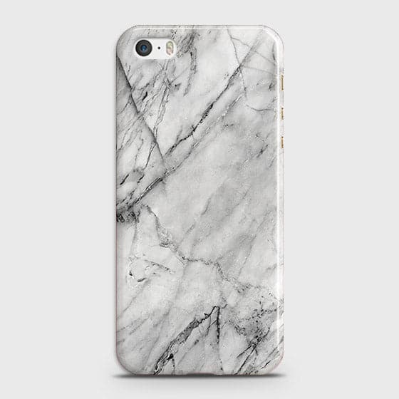 iPhone 5C Cover - Matte Finish - Trendy White Floor Marble Printed Hard Case with Life Time Colors Guarantee - D2